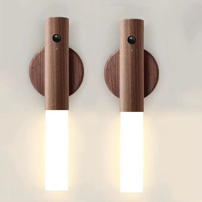 Intelligent Wooden Magnetic Suction Lamp LED Charging Night Light Staircase Corridor Bedroom Atmosphere Human Body Sensing Light